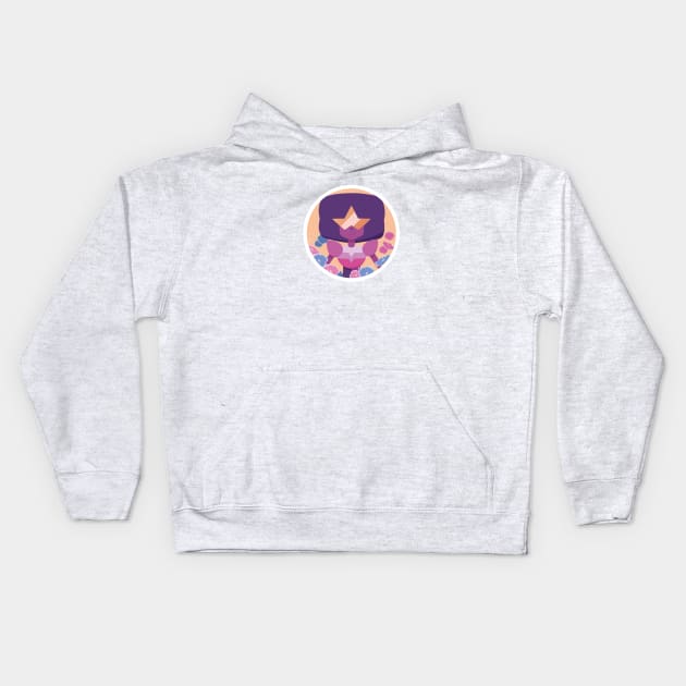 Pastel Garnet portrait Kids Hoodie by bealorart